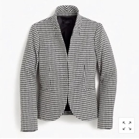 J. Crew Black and White Houndstooth Blazer - Picture 3 of 7